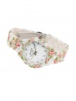 Montre Flower White Silver