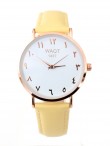 Montre Jihane Jaune pastel