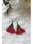 Boucles d'oreilles Anne avec pompons