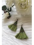 Boucles d'oreilles Anne avec pompons