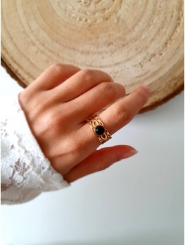 Bague dorée BESSIE