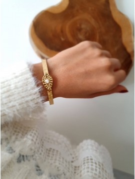 Gold bangle bracelet FARAH