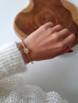 Gold bangle bracelet XYLIA