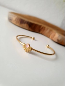 Gold bangle bracelet XENA