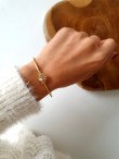 Gold bangle bracelet XENA