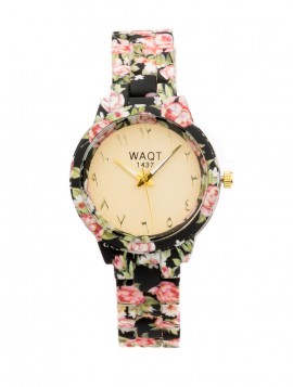 Montre Flower Black Gold